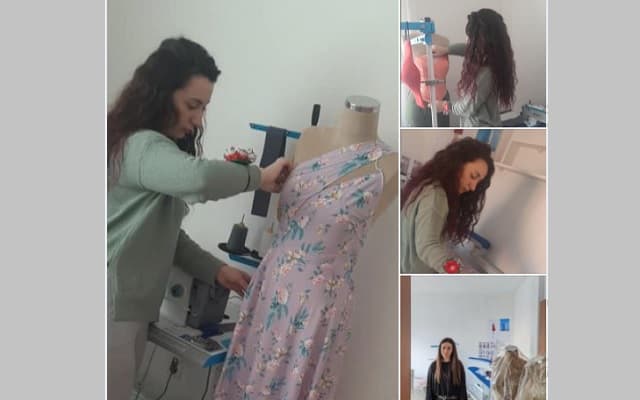 Kjo është Albiona nga Drenasi, vetëm 21 vjeçare dhe sipërmarrëse e re në rrobaqepësi