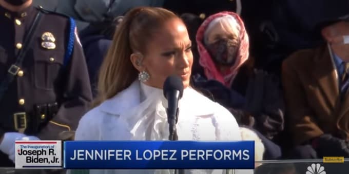 Performanca e Jenifer Lopez në inaugurimin e presidentit Biden