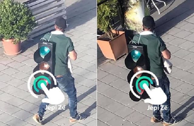E pabesueshme: Qytetari e vjedh semaforin në pikë të ditës në Mitrovicë