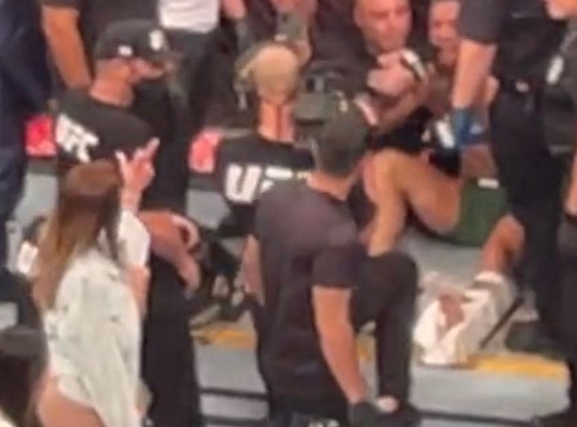 Bashkëshortja e Dustin Porierit ia tregon gishtin e mesit Conor McGregorit pas ndeshjes