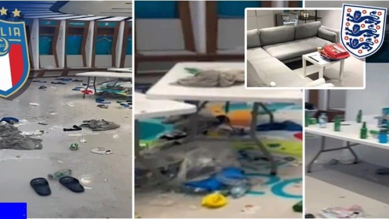 Brenda dhomës së veshjes së Italisë pas ndeshjes: Dukej si ‘fushë betejë’, italianët lanë gjithçka pas vetës