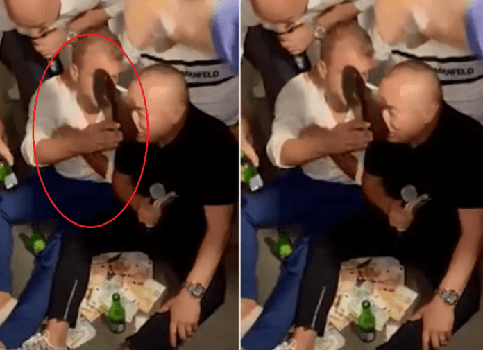 E neveritshme: Këngëtari pi nga këpucët e dasmorit, për një bakshish të majmë