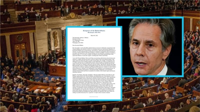 Kongresmenë e Senatorë letër Sekretarit Blinken: Thirrje për finalizim të marrëveshjes gjithëpërfshirëse midis Kosovës e Serbisë