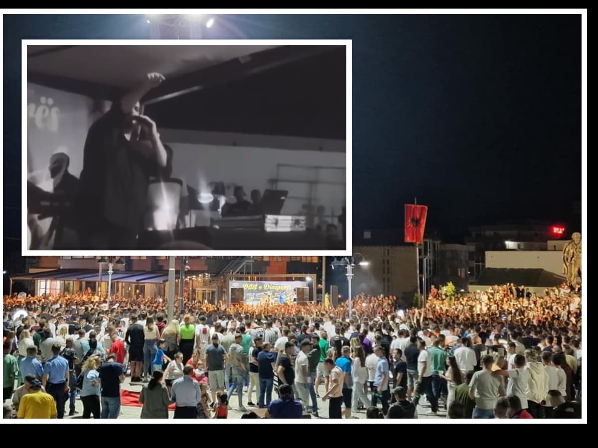 Del videoja kur Ermal Fejzullahu nxehet keq me qytetarin në Skenderaj, që ia hodhi laserin në sy sa këndonte (VIDEO)