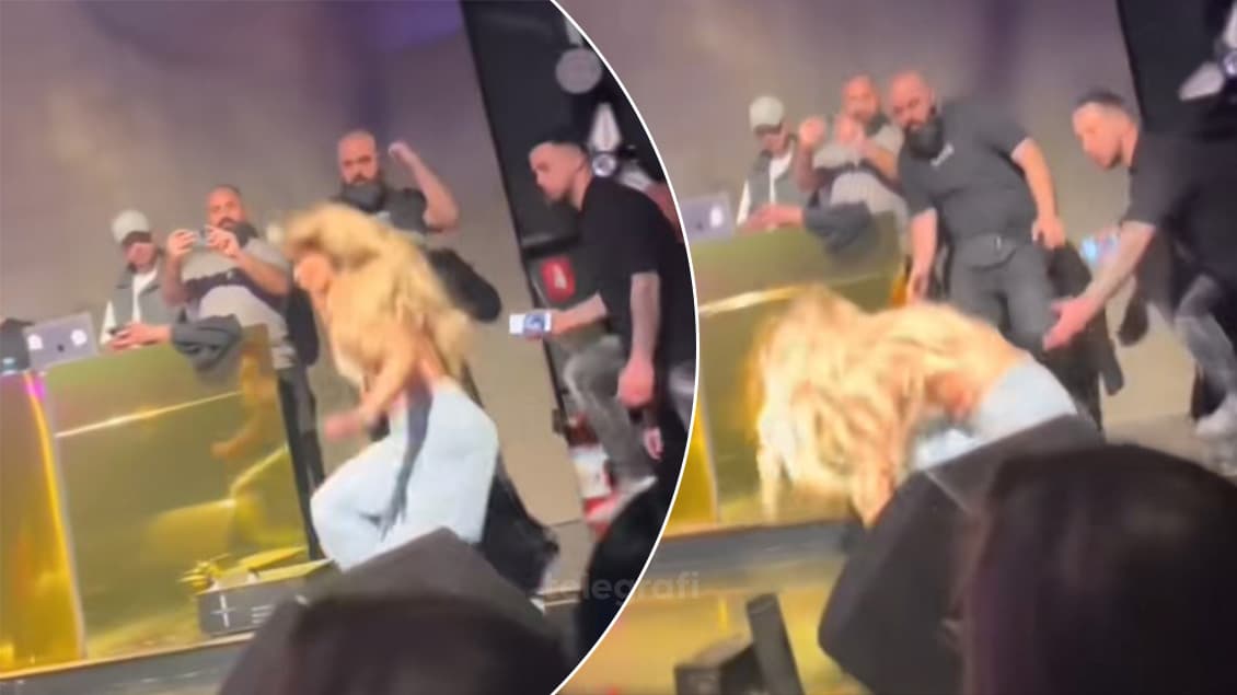 Tuna rrëzohet në skenë teksa përgatitet të nisë performancën