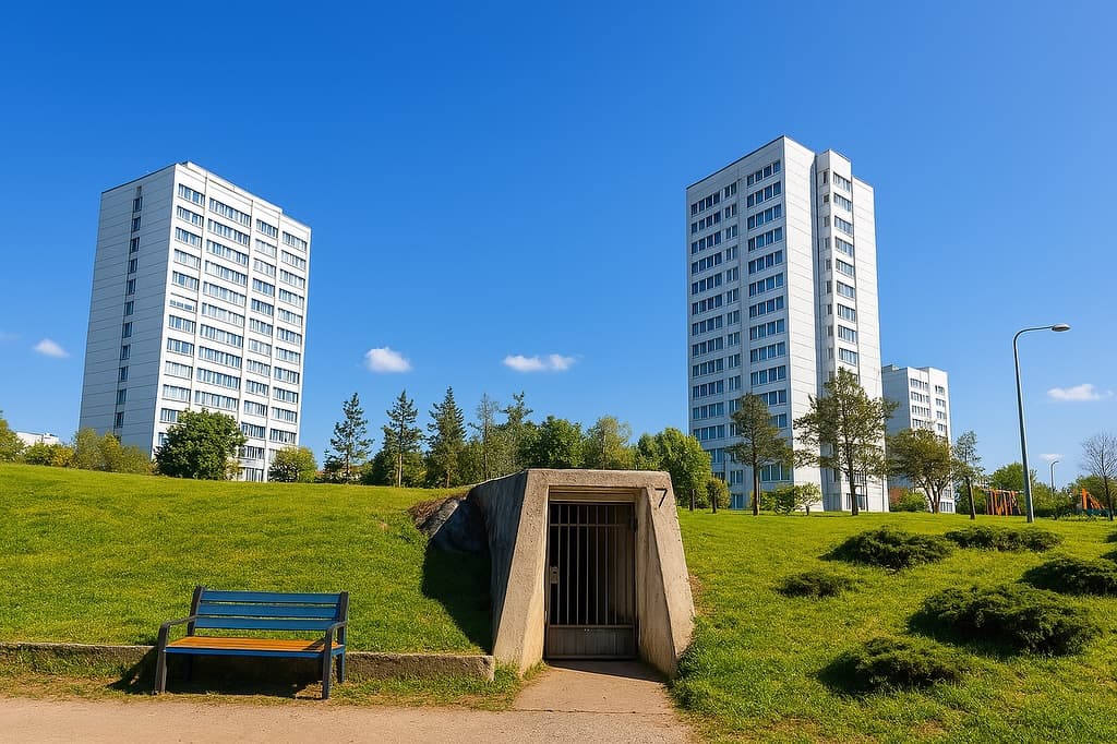 Pamje të bunkerit në Ulpianë që po rinovohet për t’u bërë Qendër Arti dhe Kulture