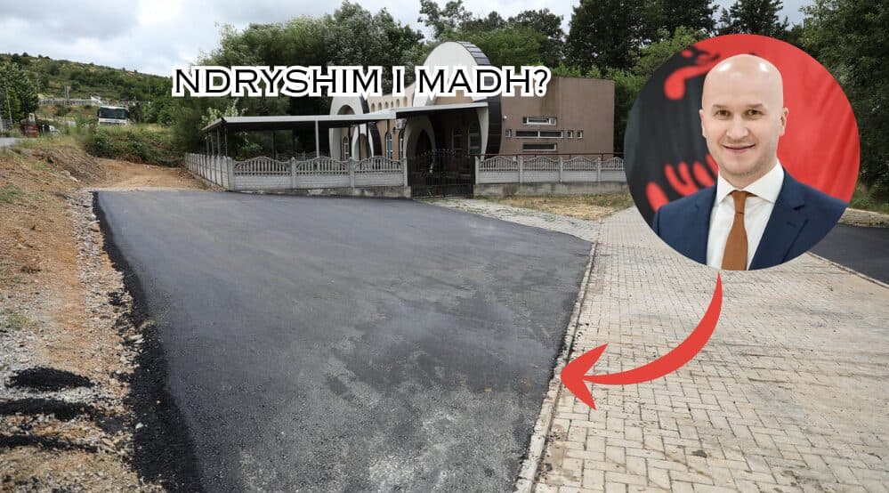 Krenar për pak metra asfalt – Kryetari i Shtimes e quan “ndryshim të madh” asfaltimin e disa metrave para sallonit për të pame në qytet