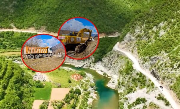 Rama ndan pamje nga ndërtimi i rrugës që lidh Shkodrën me Gjakovën: Ndër segmentet me të rëndësishme të veriut