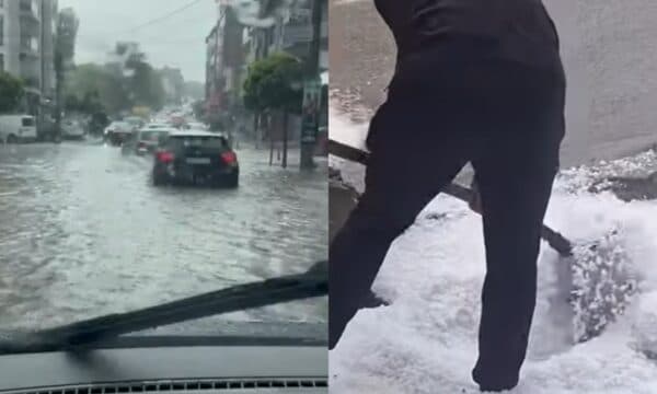 Përmbytje në Gjilan, stuhi shiu e breshëri përfshijnë edhe Ferizajn e zona tjera të vendit