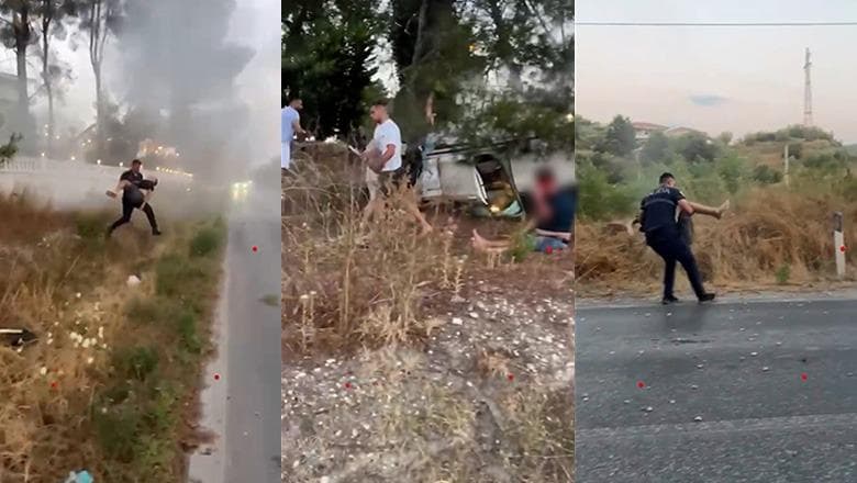 Polici hero shpëton 4 të aksidentuarit në Qafën e Koshovicës