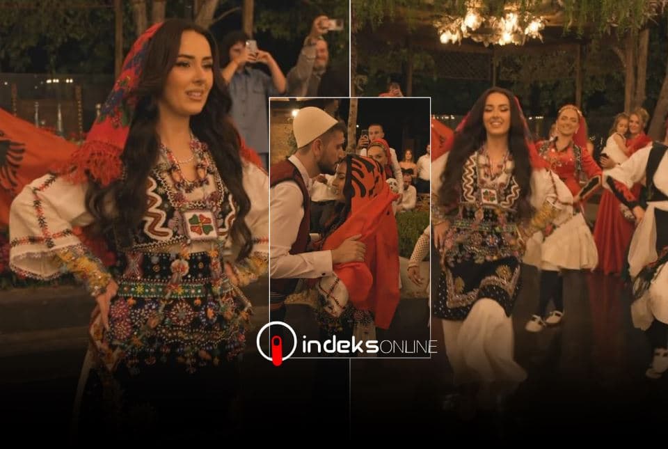 Sala Jashari me bashkëshortin ndezin dasmën me vallëzim tradicional (VIDEO)