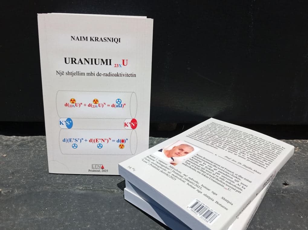 “Uraniumi (23XU)”, shkencëtari Naim Krasniqi boton librin e tij të tretë që në fokus ka energjinë bërthamore
