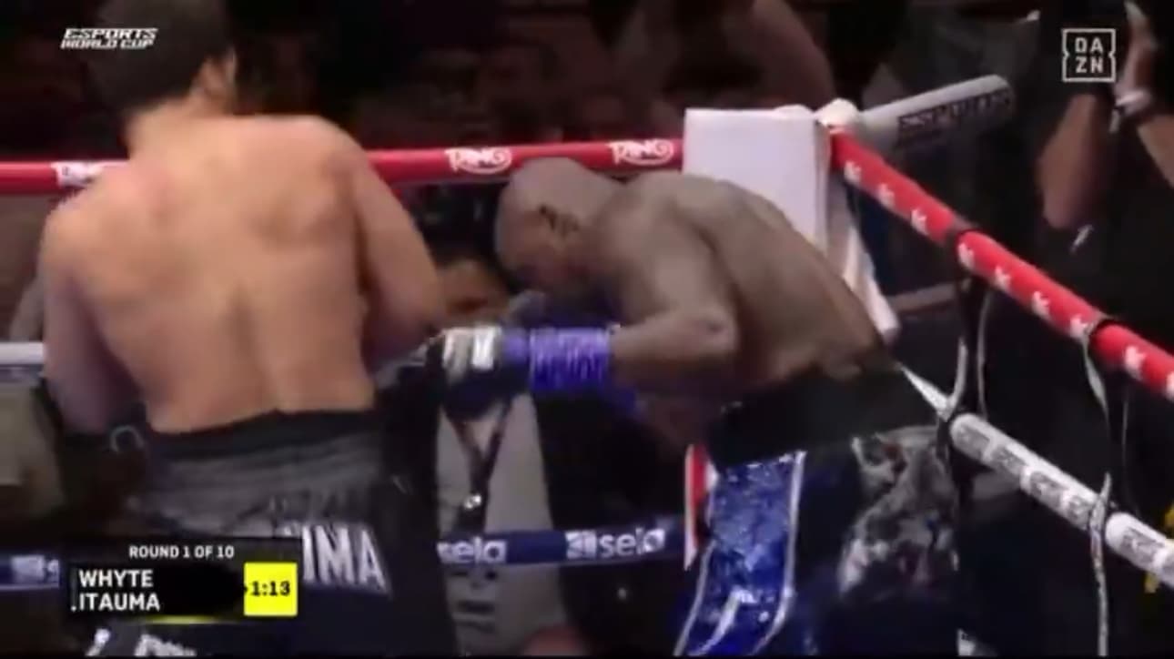 Çfarë super nokauti, 20-vjeçari e shtrinë në tapet Dillian Whyte qysh në raundin e parë