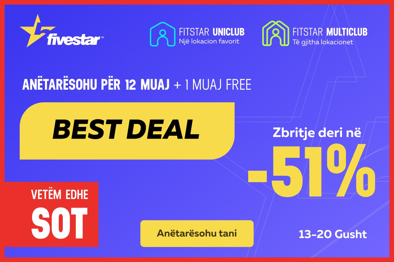 Vetëm sot – merr çmimet më të ulëta + 1 muaj FALAS!