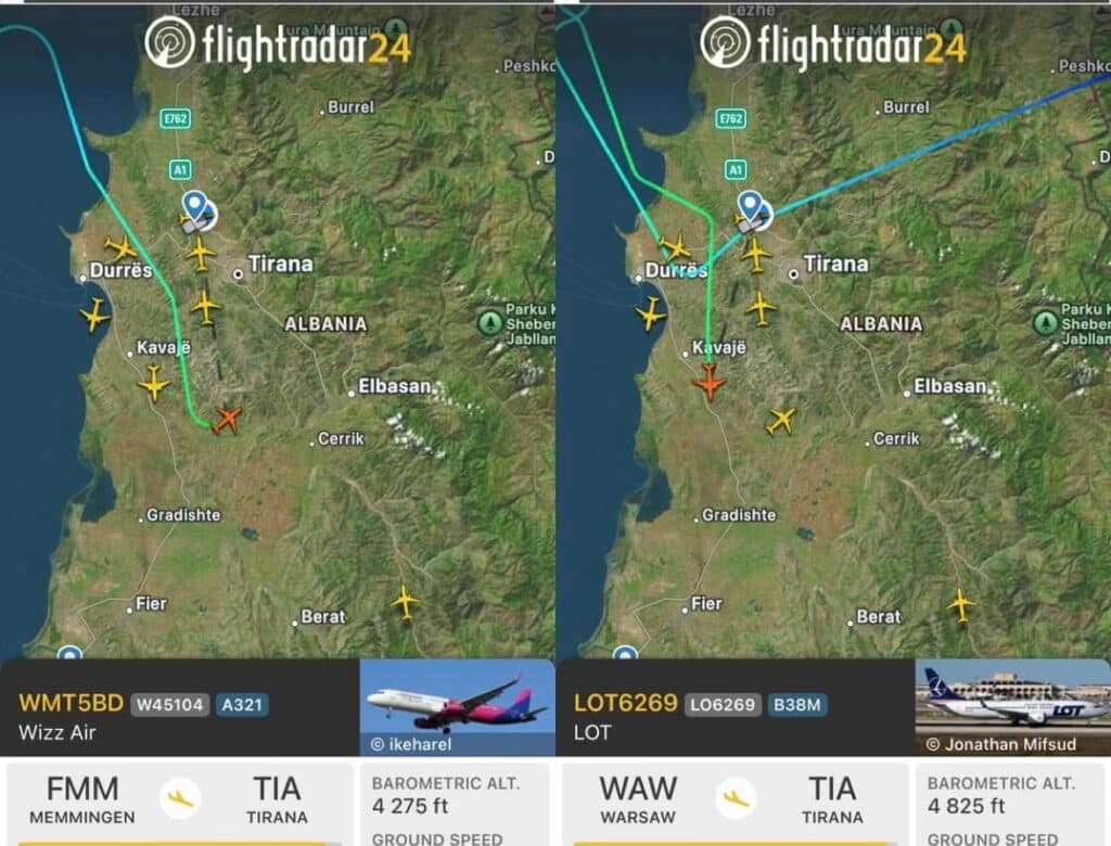 Stuhia në Shqipëri shkakton trafik ajror në aeroport, avionët ulen me shpejtësi