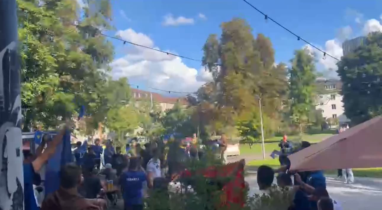 “Dardanët” nisin festën, atmosferë e jashtëzakonshme në Bazel, para ndeshjes Zvicër – Kosovë (VIDEO)