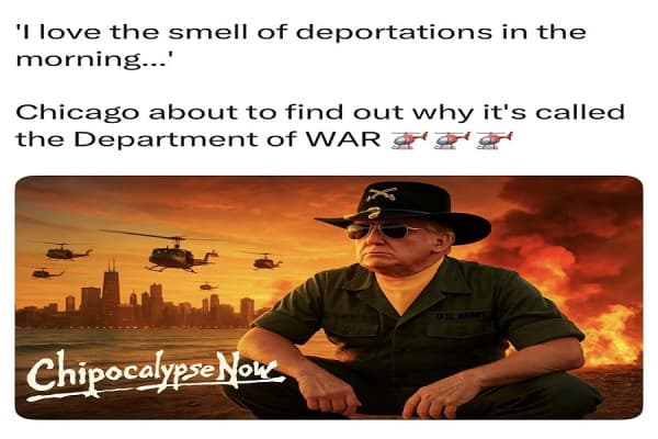 ​Trump përdor imazhin AI e frymëzuar nga Apocalypse Now për të kërcënuar Çikagon me ‘luftë’