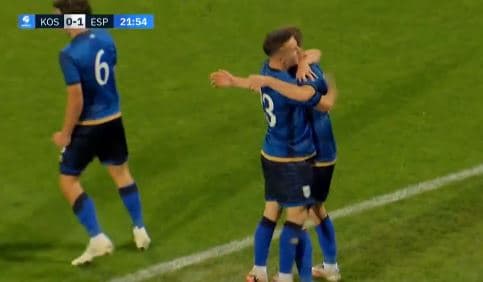 GOOOOOOOOOOL: Kosova U21 barazon rezultatin kundër Spanjës – Hasani tund portën e iberikëve