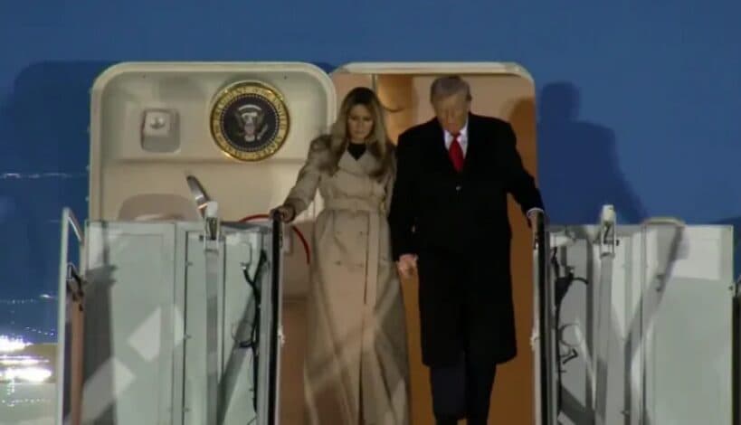 Trump dhe Melania mbërrijnë në Britani për vizitën e dytë shtetërore