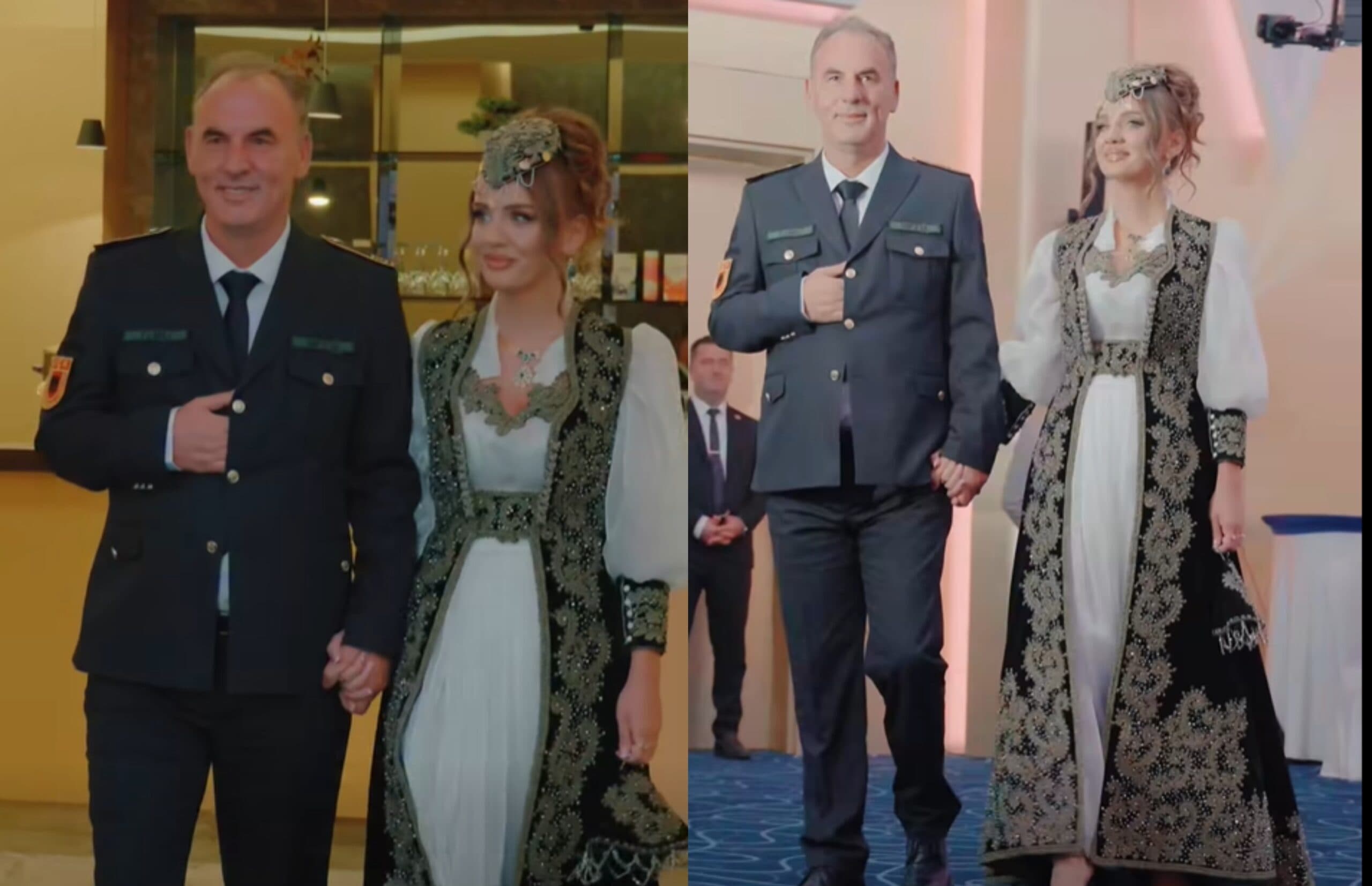 Vajza e Fatmir Limajt feston kanagjegjin, ai vesh uniformën me emblemën e UÇK-së