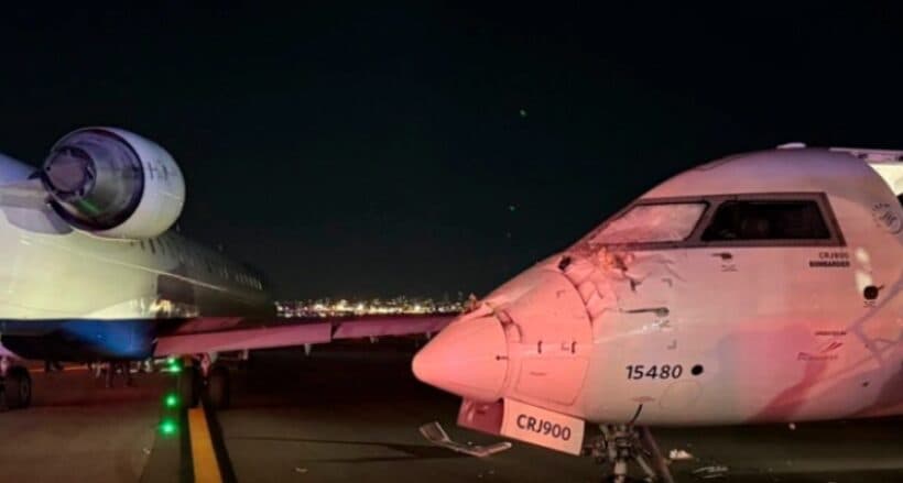 Përplasen dy avionë me 93 persona në bord në aeroportin e New York