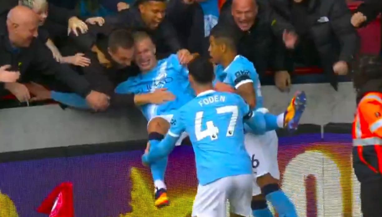 Haaland i pandalshëm, shënon gol për Cityn dhe feston me tifozët
