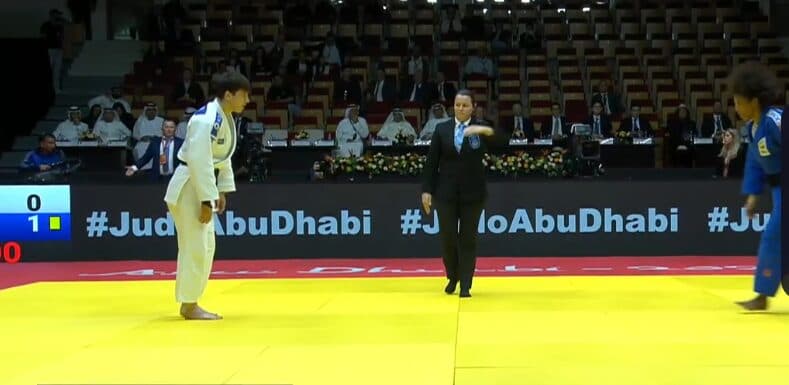 Featured image for Laura Fazliu e pafat, mbetet pa medalje në Grand Slamin e Abu Dabit
