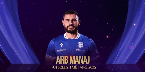 Futbollisti i vitit në futbollin kosovar shpallet Arb Manaj i Dritës