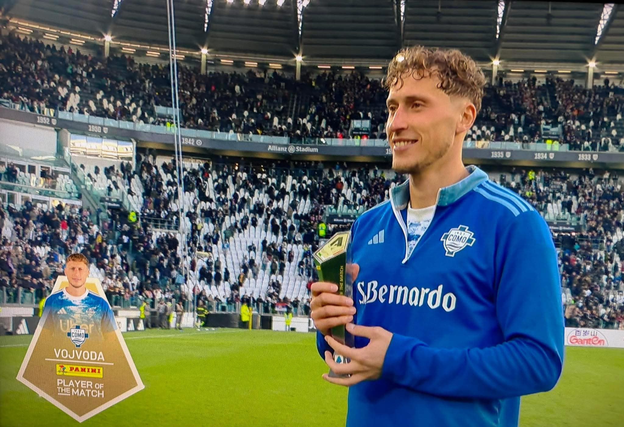 E mposhti Juventusin e madh, Vojvoda shpallet njeriu i ndeshjes
