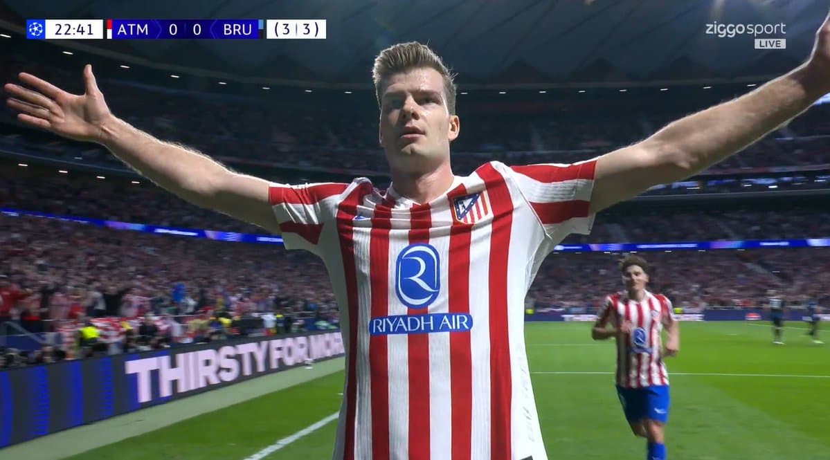 Sorloth e kalon Atletiko Madridin në epërsi ndaj Club Brugge (VIDEO)