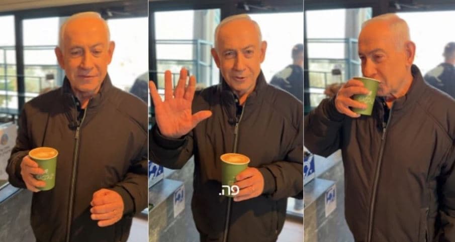 Netanyahu mohon ‘fake news’ për vrasjen e tij/ Publikon videon teksa konsumon kafe