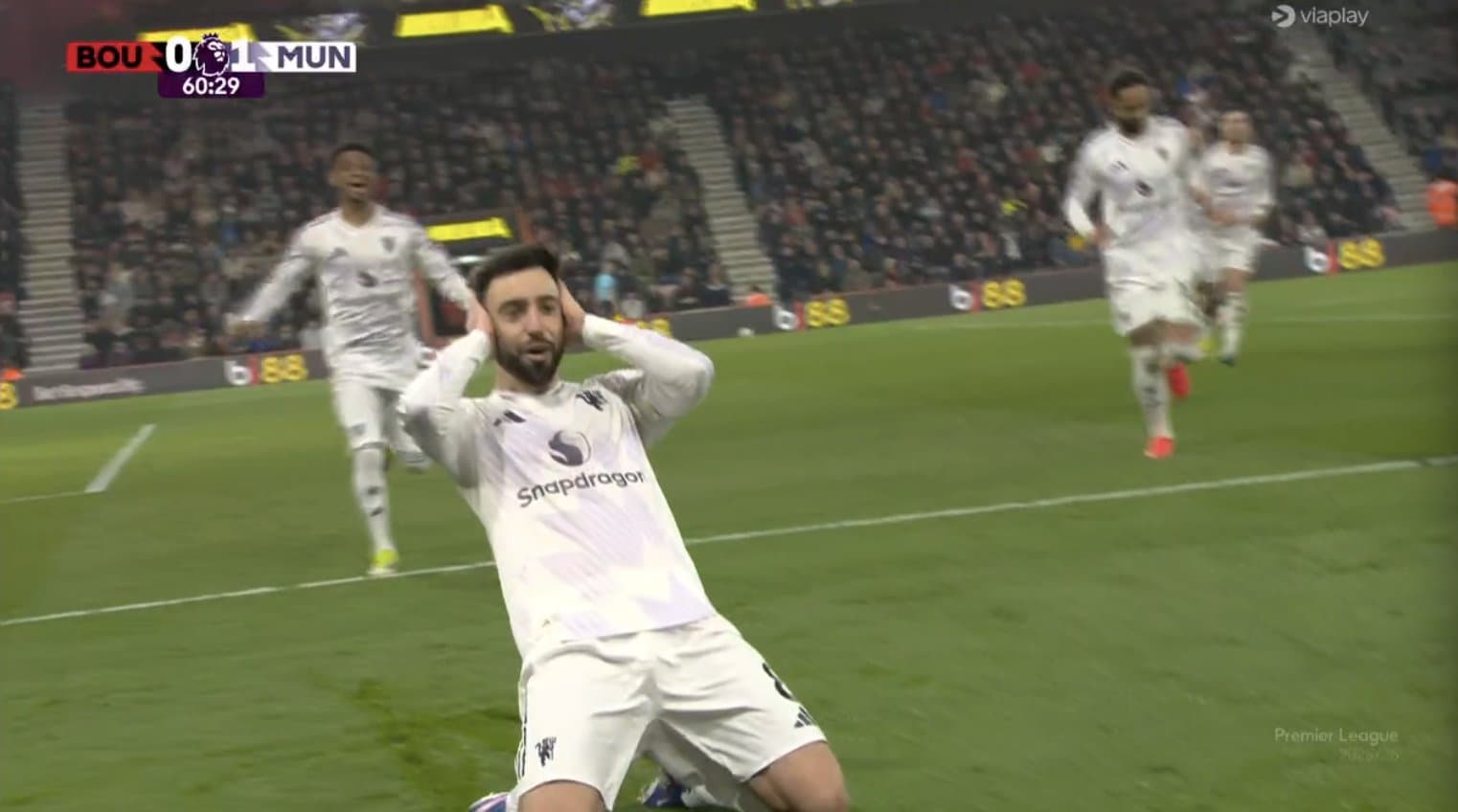 Fernandes e kalon Manchester Unitedin në epërsi ndaj Bournemouthit (VIDEO)
