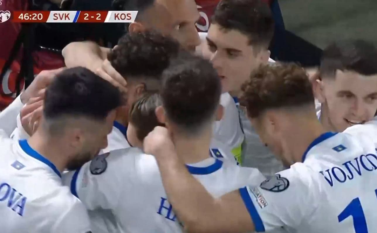 Shpirti luftarak ”Dardanë”, Kosova e nis me gol pjesën e dytë, barazohet rezultati ndaj Sllovakisë (VIDEO)