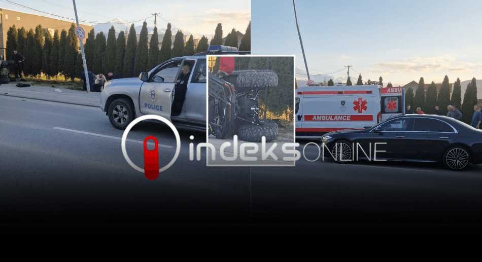 Rrokullisen dy persona me motor 4×4 në Ferizaj, pamje kur marrin ndihmën e parë