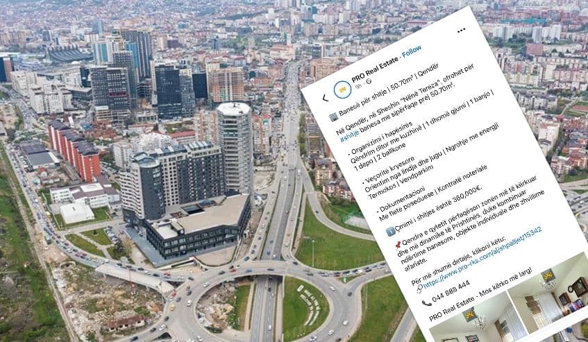 Më shtrenjtë se kudo në Evropë- një banesë 1 dhomëshe në Prishtinë 360 mijë euro