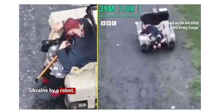 “Gjyshe, ulu”: Momenti kur ushtria ukrainase shpëton një 77-vjeçare përmes automjetit pa pilot
