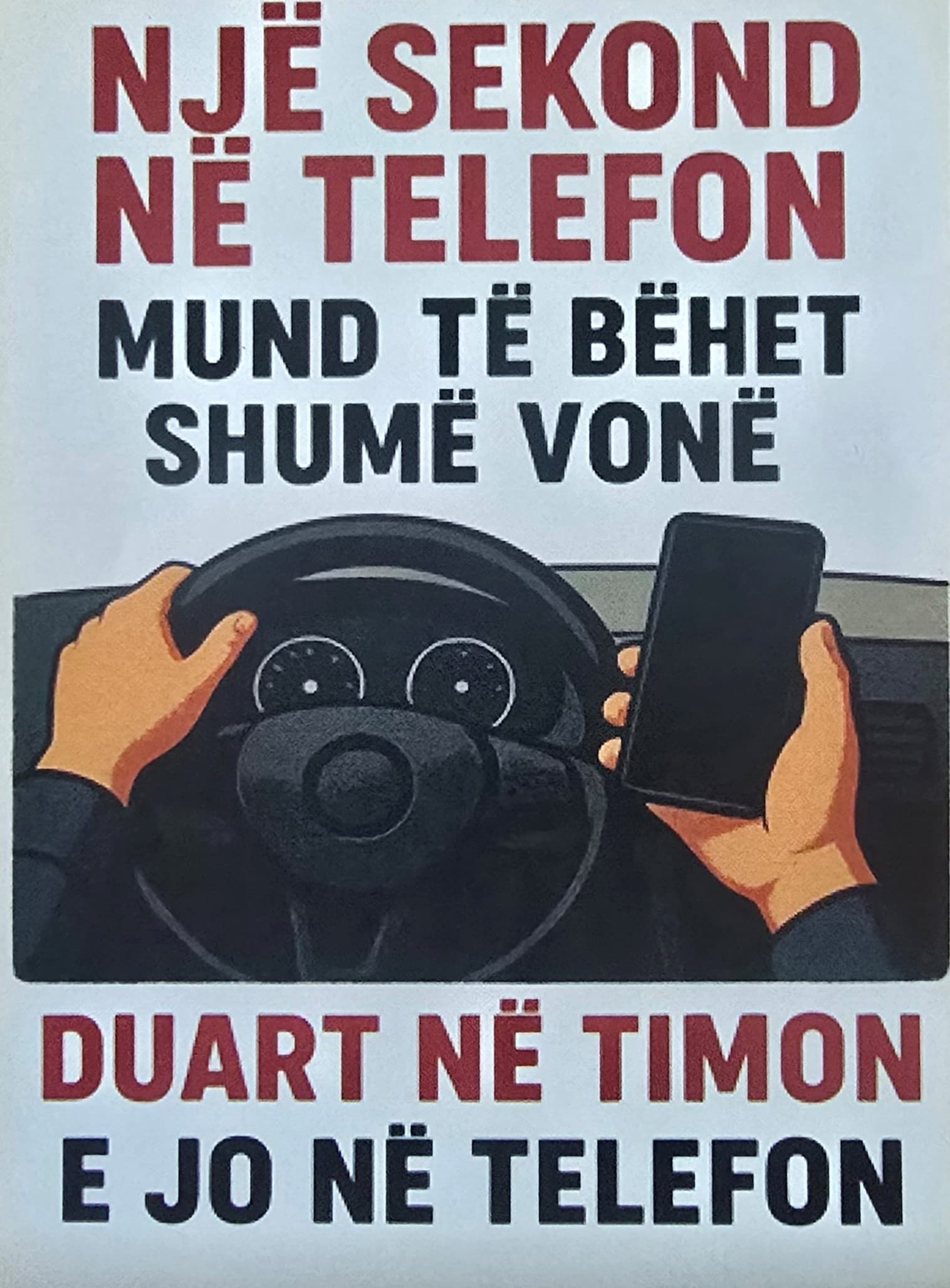 Policia e Ferizajt shqipton 254 gjoba për përdorim të telefonit gjatë vozitjes në prill 2026