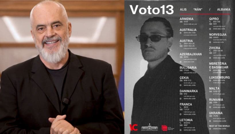 Rama thirrje për mbështetjen e Shqipërisë: VOTO 13 për Alis!