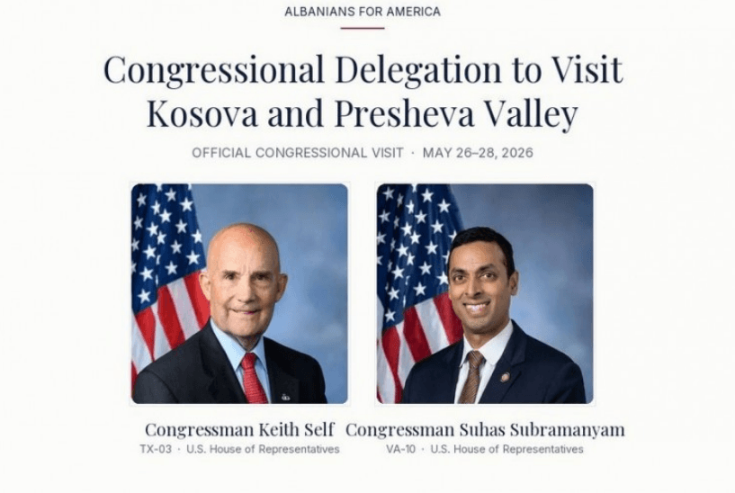Nesër vijnë në Kosovë kongresistët amerikanë Keith Self dhe Suhas Subramany