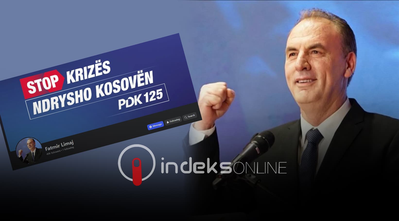 Limaj vendos logon e PDK-së në profil