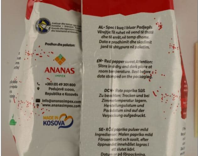 Zbulohet pesticidi “Carbofuran”në specin e kuq të bluar me origjinë nga Kosova