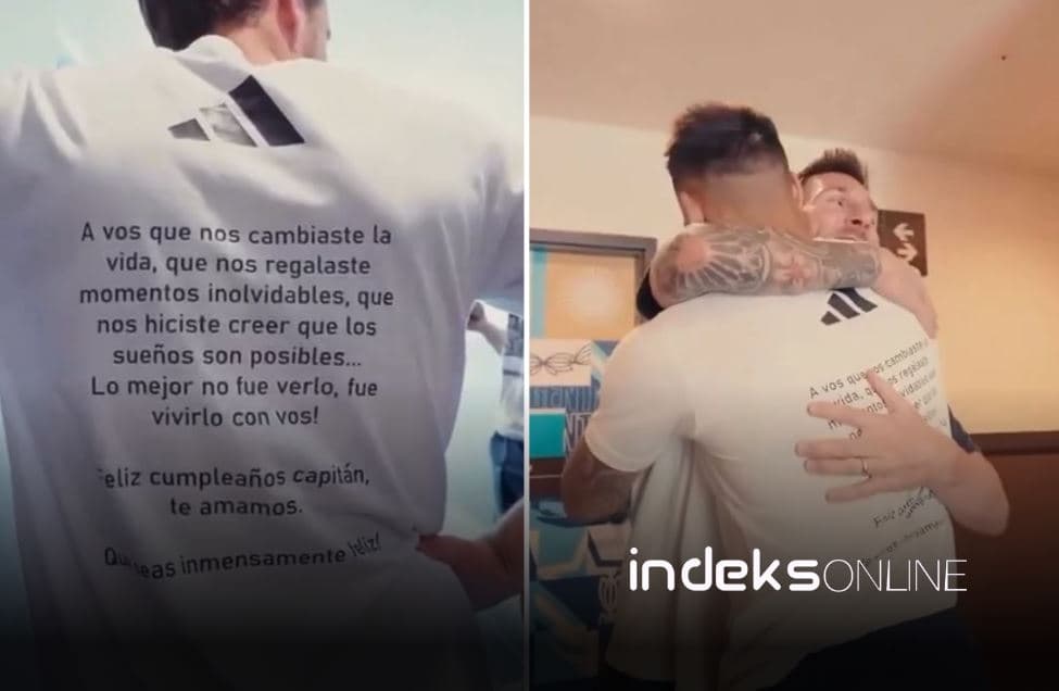 Featured image for Mesazhi emocionues që shkruhej në bluzat e lojtarëve të Argjentinës për Lionel Messin: Ty që na e ndryshove jetën…!