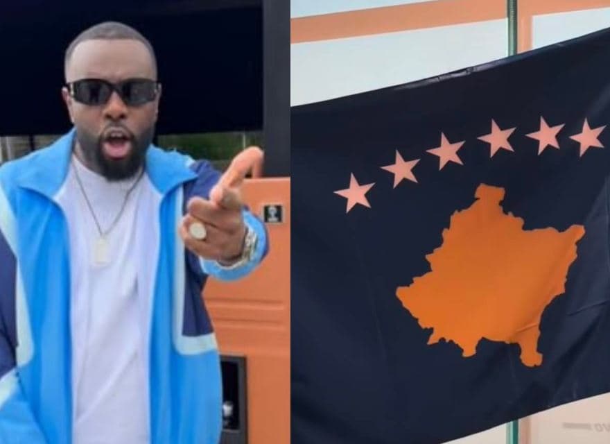 GIMS është në Prishtinë, në storie paraqet flamurin e Kosovës – gati ta ndezë skenën me performancën e madhe