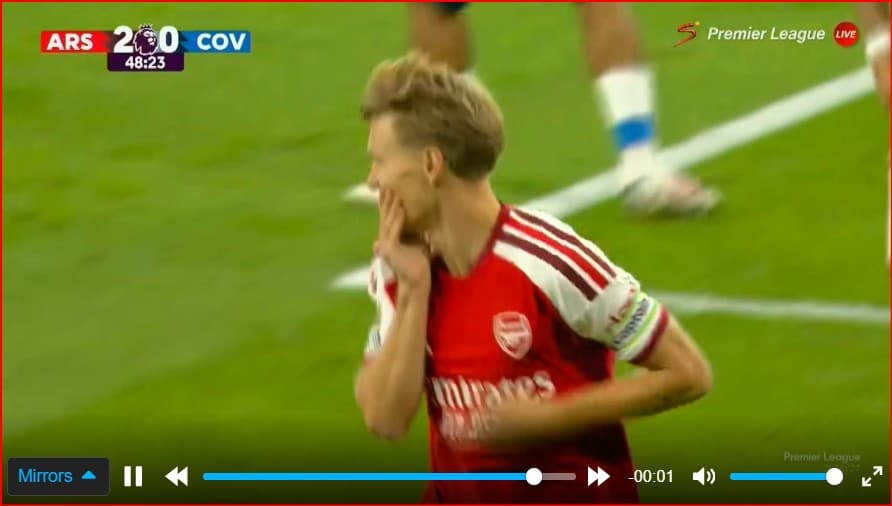 Arsenali thellon epërsinë ndaj Coventryt, Ødegaard shënon golin e tretë