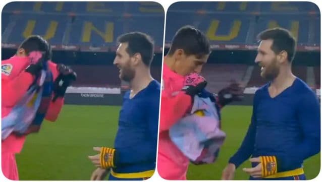 Momenti kur portieri ‘çuditët’ që Messi po ia kërkon fanellën!