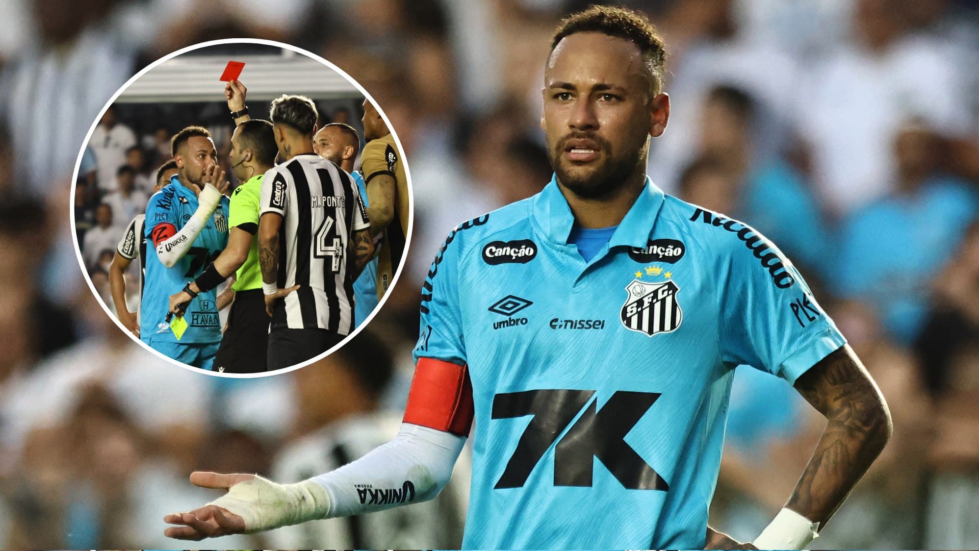 Neymar mundohet ta imitoj Maradonën, ndëshkohet me karton të kuq dhe kërkon falje për gabimin
