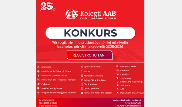 Kolegji AAB hap afatin e regjistrimeve!