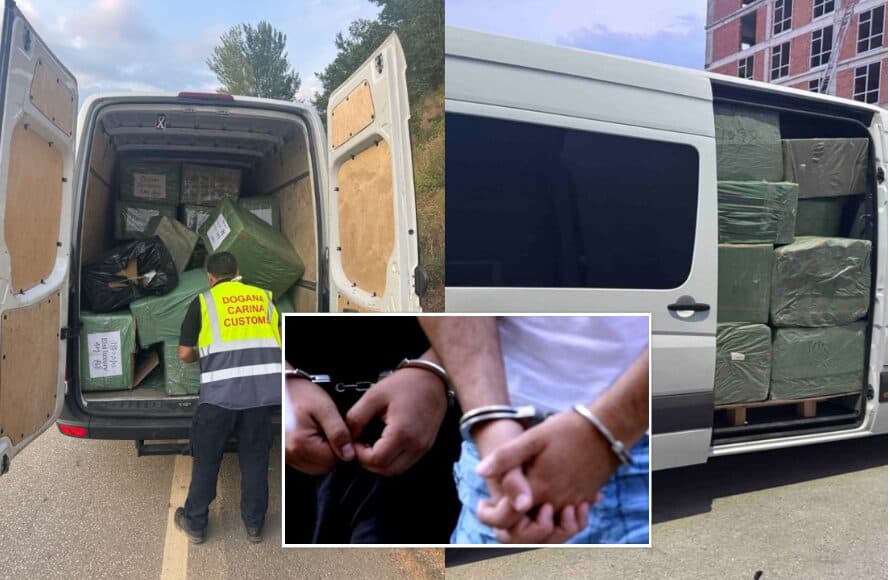 Doganieri lëshoi të hyjnë në Kosovë mbathje sportive të falsifikuara, arrestohet ai dhe vozitësi i automjetit transportues
