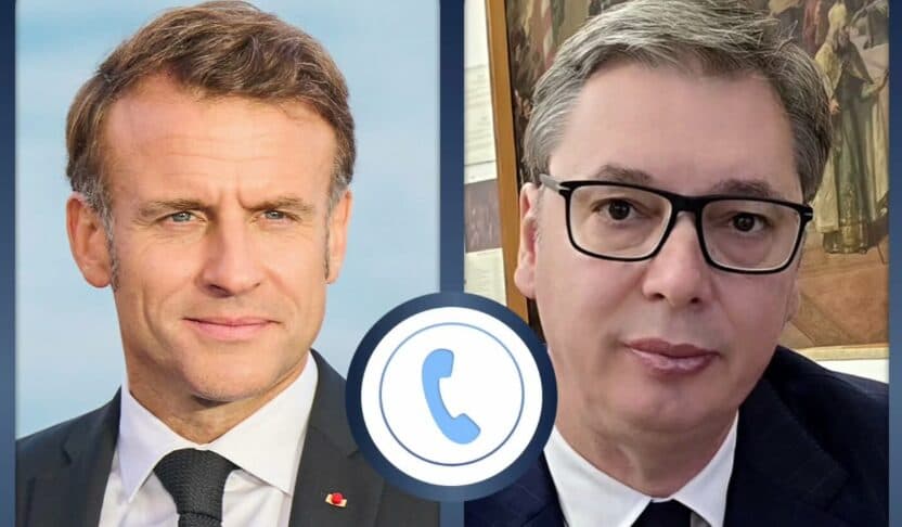 Vuçiqi bisedon me Macronin, flasin edhe për Kosovën