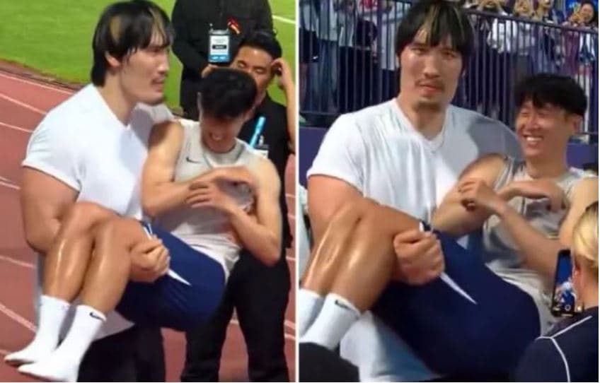 Ish-luftëtari korean afro 3 metra e mban yllin e Tottenham si një foshnjë